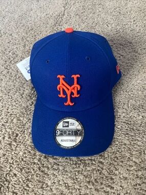 New Era  Royal Blue & Orange Mets 9FORTY Adjustable Hat